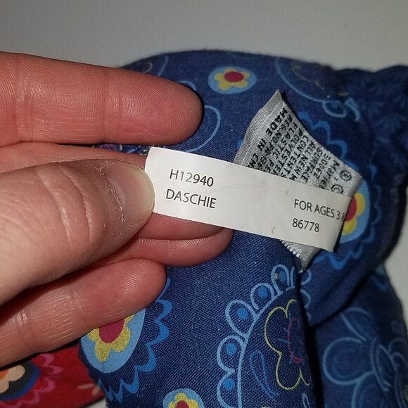 Daschie GANZ Puppy Dog Plush Red Blue Paisley 16" Long Stuffed Animal Lovey Toy - Picture 10 of 10